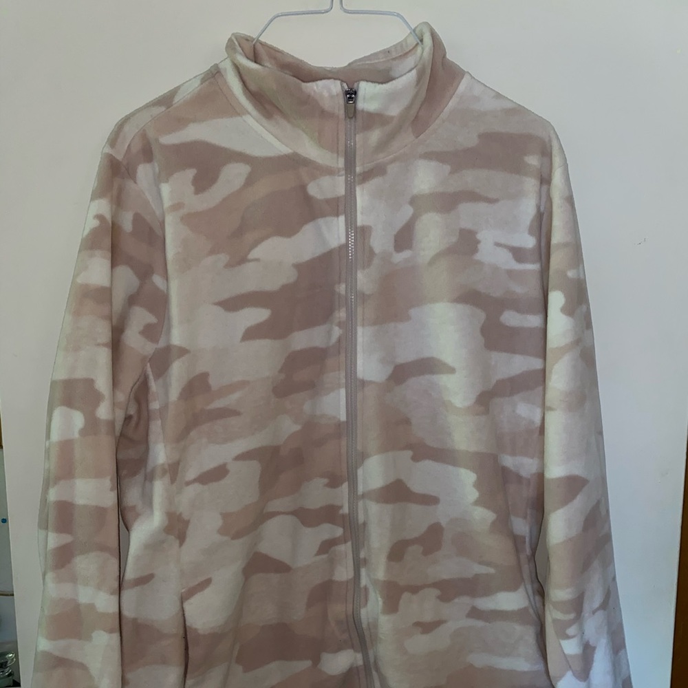 Pink Camo Fleece Sweater